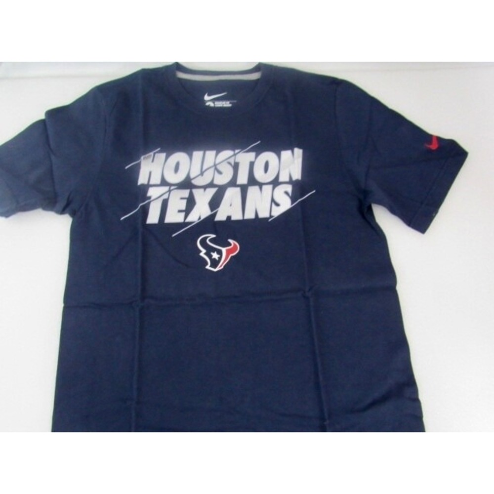 Nike Cotton Houston Texans NFL Logo Blue Tee Shirt size S